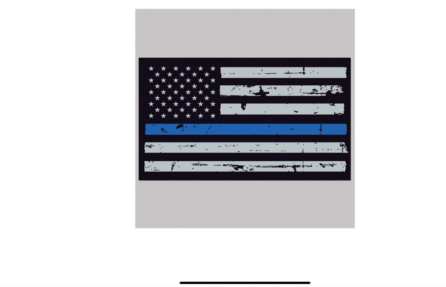 Thin Blue Line Sticker 4.25”x2”