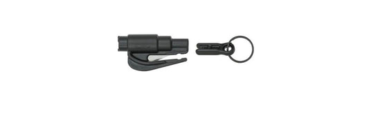 ResQme Keychain Rescue Tool Cuts Through Jammed Safety Belts Breaks Car Windows
