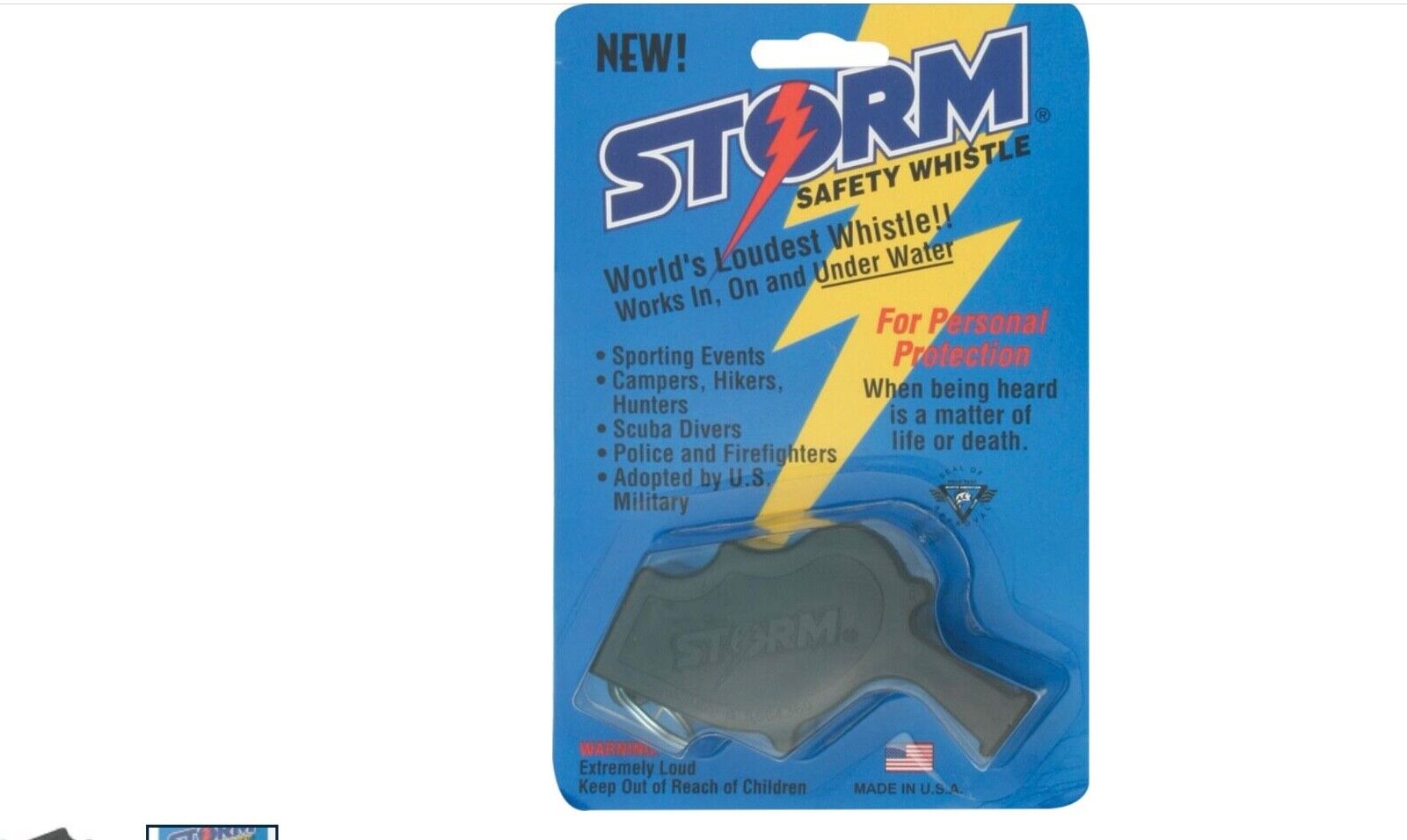 Storm Safety Whistle Black World’s Loudest Whistle