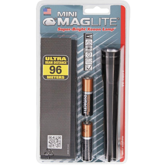 Mag-Lite ML06052 Mini Maglite AA Black Flashlight w/ Holster